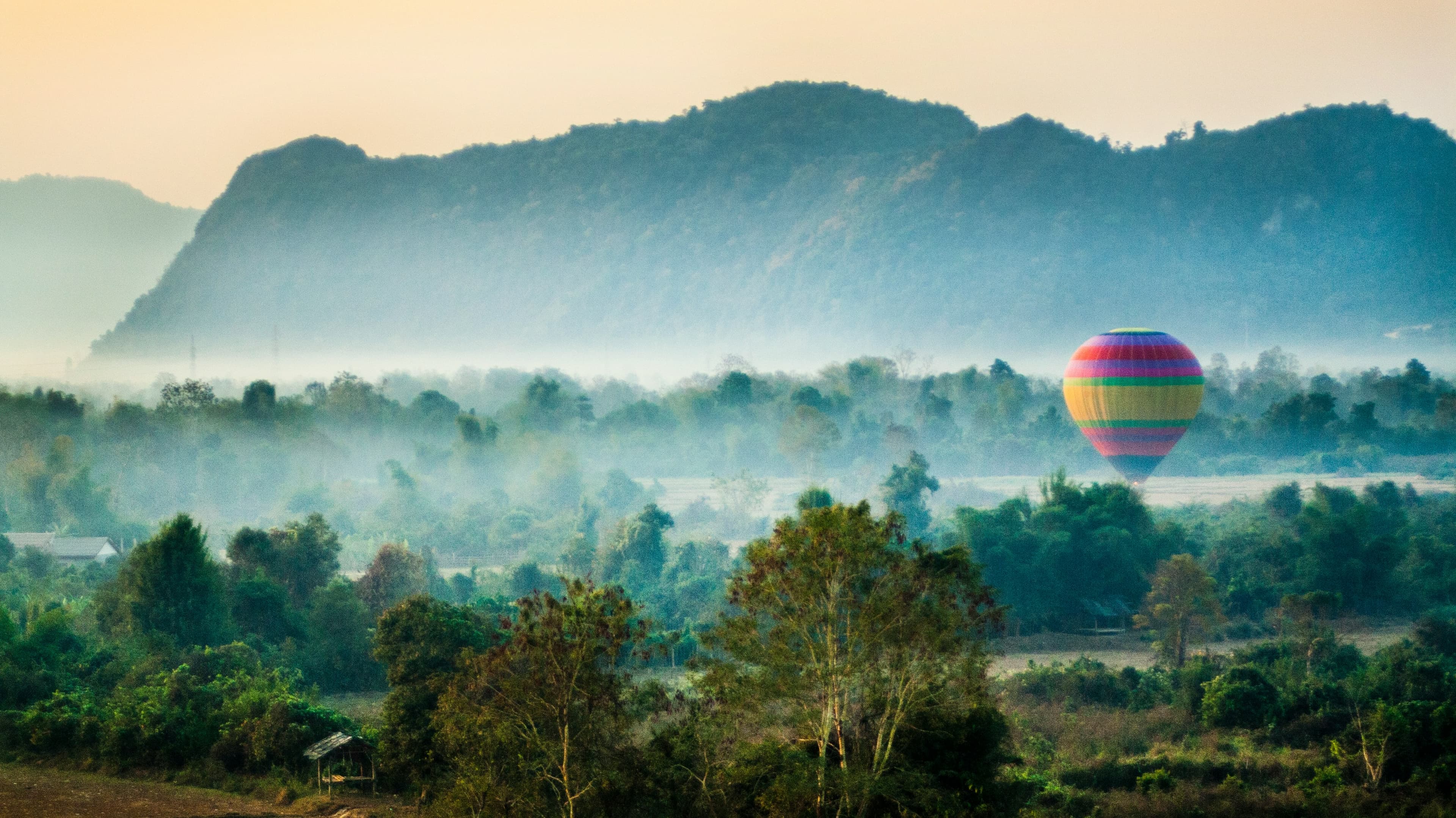 Beautiful scenic view of Laos - popular tourist destination for visa travelers